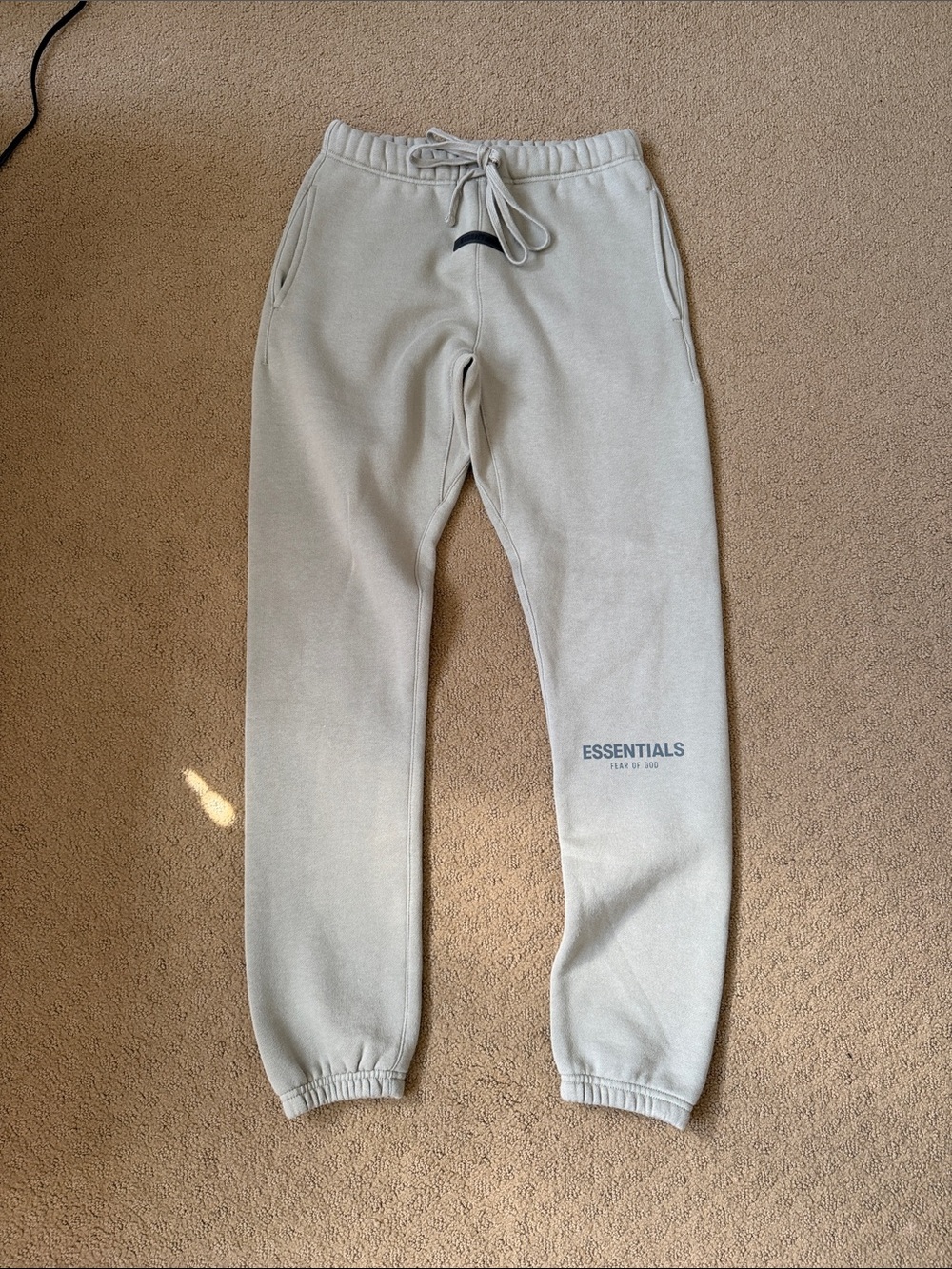 Essentials Stone Gray Logo Sweatpants
